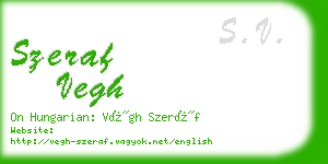szeraf vegh business card
